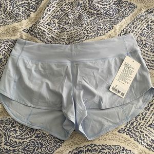 NWT Lululemon Speed Up Shorts SZ. 10 Light Blue